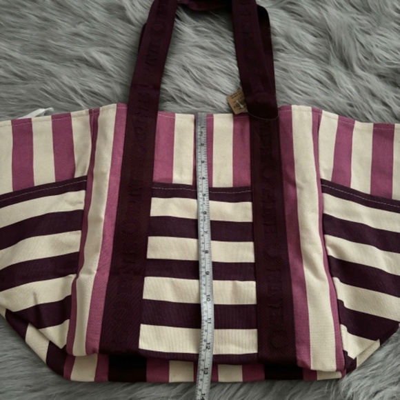 PINK Victorias Secret Nwt Striped Logo Straps Purse Tote Bag - Picture 4 of 6